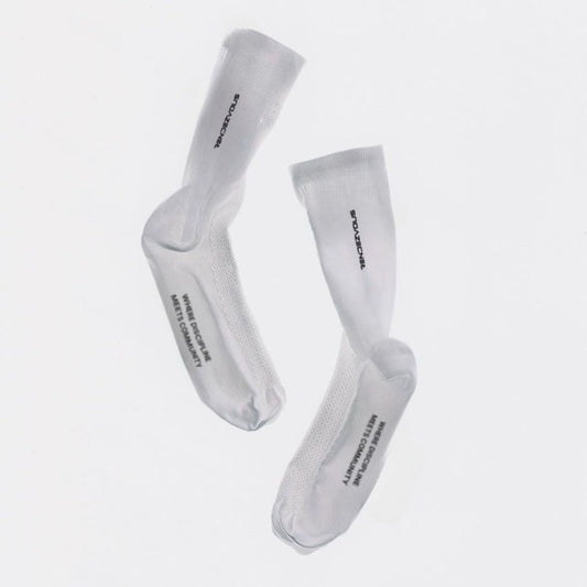 WHITE RUNNING SOCKS